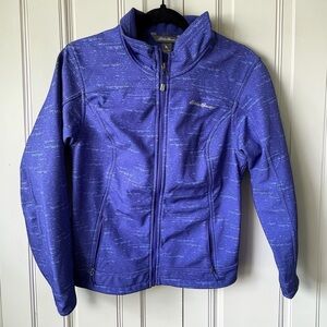Title: Eddie Bauer Women’s Purple Space Dye Fleece Jacket Full Zip Size M